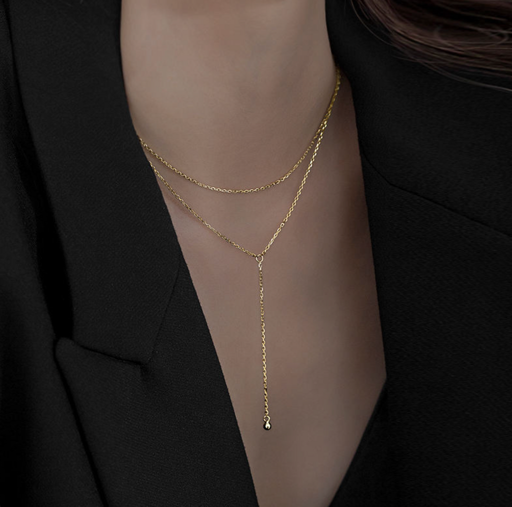 Lunara Layered 925 Sterling Silver Dainty Necklace