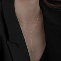 Lunara Layered 925 Sterling Silver Dainty Necklace