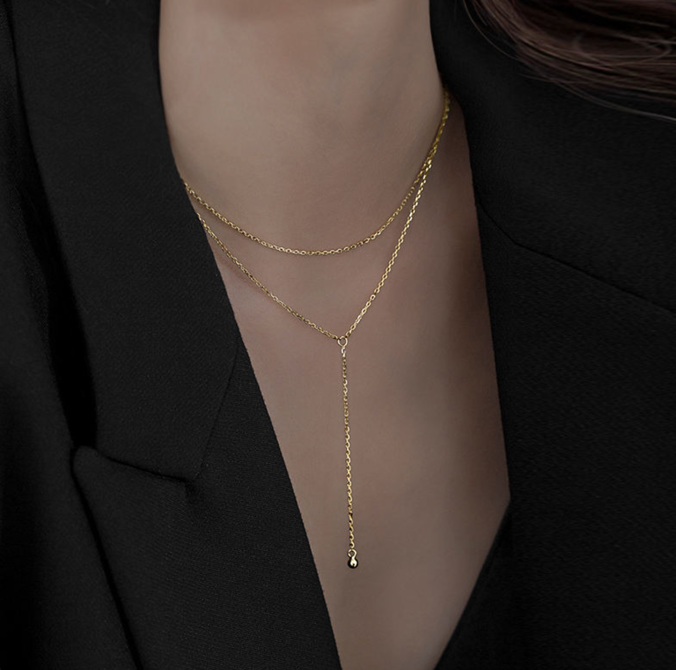Lunara Layered 925 Sterling Silver Dainty Necklace