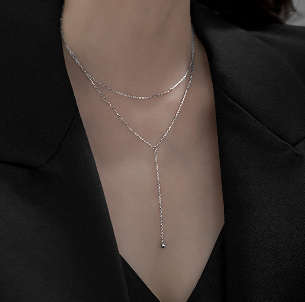 Lunara Layered 925 Sterling Silver Dainty Necklace