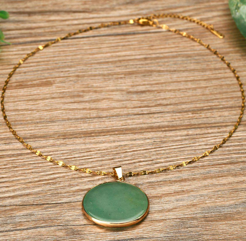 Elowen Natural Stone Geometric Pendant Necklace