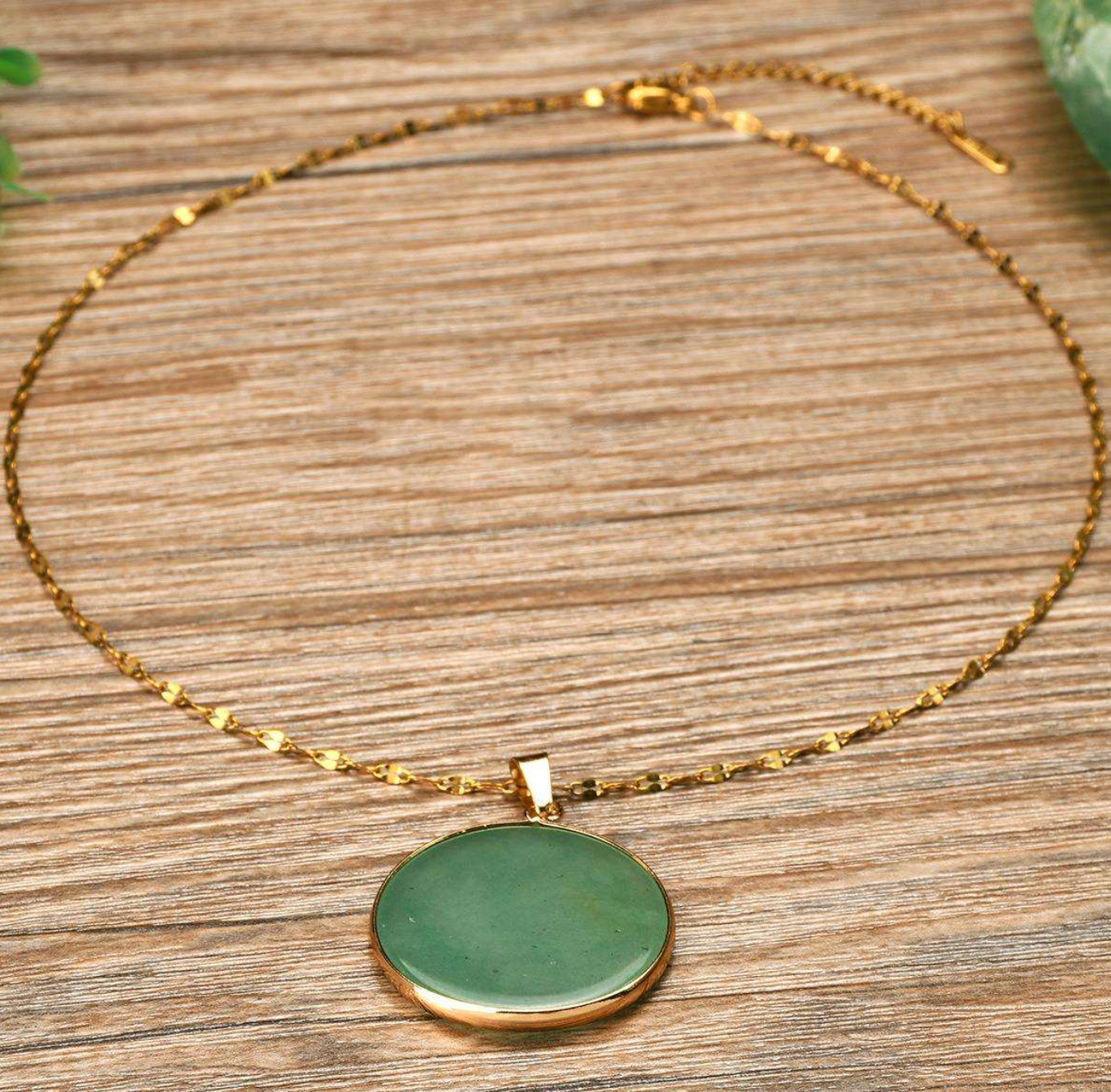 Elowen Natural Stone Geometric Pendant Necklace