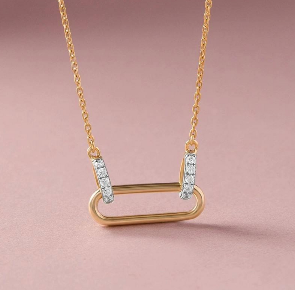 Elara 925 Sterling Silver Paperclip Chain Necklace