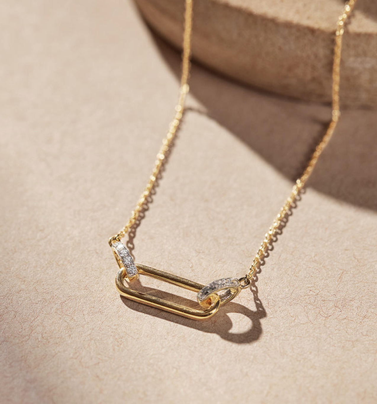 Elara 925 Sterling Silver Paperclip Chain Necklace